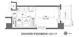 ZOOM両国 1Kの間取図画像