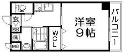 Sole 4階1Kの間取り