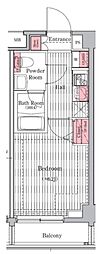 プレール・ドゥーク元住吉 1Kの間取図画像