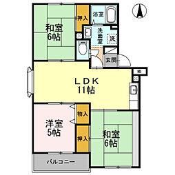 エミネンス・西方 3LDKの間取図画像