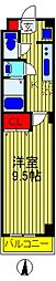 パレスウィンマキ 1Kの間取図画像