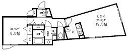 アートフル渋谷松見坂 1LDKの間取図画像