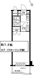 シーガル鶴見 ワンルームの間取図画像