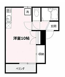 ストゥーディオ ワンルームの間取図画像