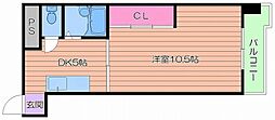 東洋プラザ高倉 1DKの間取図画像
