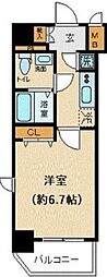 ジーベック蒲田ステーションエグゼ 1Kの間取図画像