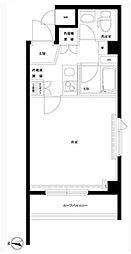 ルーブル武蔵小山 1Kの間取図画像