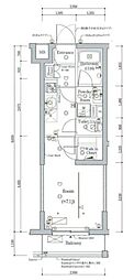スカイコートグレース中野哲学堂 1Kの間取図画像