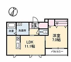 クレアガーデン　Ｂ棟 B0206 ｜ 岡山県倉敷市北畝７丁目2-26（賃貸アパート1LDK・2階・46.20㎡） その2