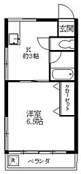昌栄ビル 1Kの間取図画像