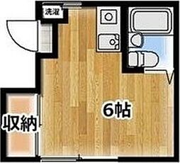 カーサノーブル ワンルームの間取図画像