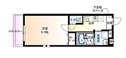 フジパレス湊駅南 1Kの間取図画像