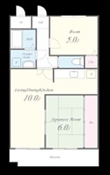 グランドールY 2LDKの間取図画像