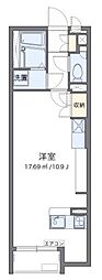 ヒルズ上大岡 ワンルームの間取図画像