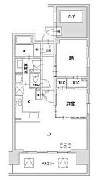 八王子レジデンス 1LDKの間取図画像