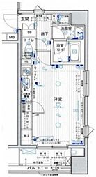JR山手線 秋葉原駅 徒歩5分の賃貸マンション 11階ワンルームの間取り