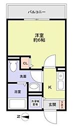 Relafort綱島 1Kの間取図画像