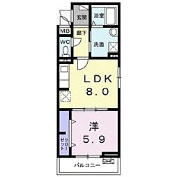 レオーネ 1LDKの間取図画像
