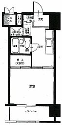 東建東五反田マンション 1Kの間取図画像