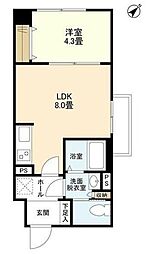 ウェルスクエアイズム巣鴨 4階1LDKの間取り