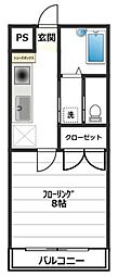 ナロージュ 1Kの間取図画像