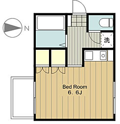 JR横浜線 橋本駅 徒歩9分の賃貸マンション 3階1Kの間取り