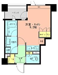 ラフィネジュ学芸大学 ワンルームの間取図画像