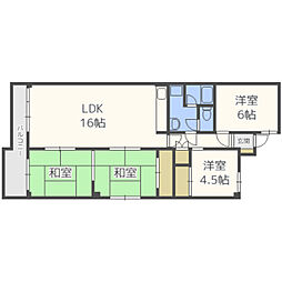 藤和西新コープ 4LDKの間取図画像