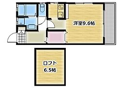 セラピス横濱 1Kの間取図画像