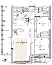 ラフィスタ北赤羽 2LDKの間取図画像
