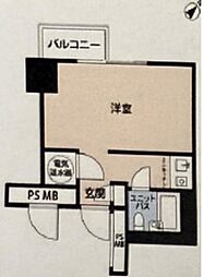 ライオンズプラザ恵比寿 1DKの間取図画像