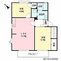 ファミール二島　Ｃ棟 C0203 ｜ 福岡県北九州市若松区鴨生田４丁目8-5（賃貸アパート2LDK・2階・54.81㎡） その2