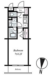 ARCOBALENO BUBAIGAWARA 1Kの間取図画像