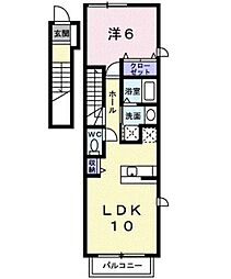 グレイスフルハウス 1LDKの間取図画像