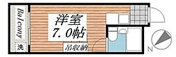 メゾン・ド・カナリ ワンルームの間取図画像