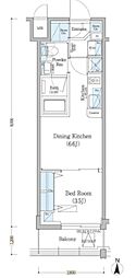 Urbanex深川住吉 1DKの間取図画像