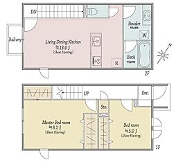 kukkula kuriya 2LDKの間取図画像
