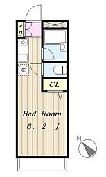 サンシャイン稲城 1Kの間取図画像