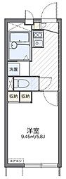 レオパレスドゥリジェール 1Kの間取図画像