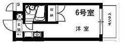 ビアメゾン高幡不動 ワンルームの間取図画像