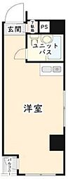 トーア岩本町マンション 4階ワンルームの間取り