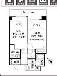 コリーヌ代官山 1LDKの間取図画像