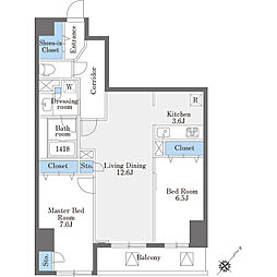 ラドゥセール巣鴨West 2LDKの間取図画像