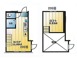 アーバンプレイス落合南長崎 ワンルームの間取図画像