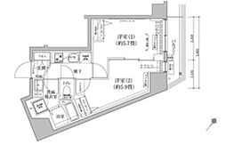 アイルグランデ押上ノース 2Kの間取図画像