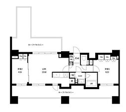 エスグランデ木場公園 2LDKの間取図画像