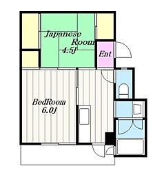 ビレッジハウス愛川3号棟 2Kの間取図画像