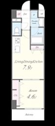BELAIR川口元郷 1LDKの間取図画像