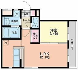 モルゲンレーテ 1LDKの間取図画像