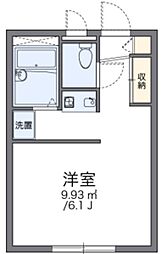 レオパレスデルニエK2 1Kの間取図画像